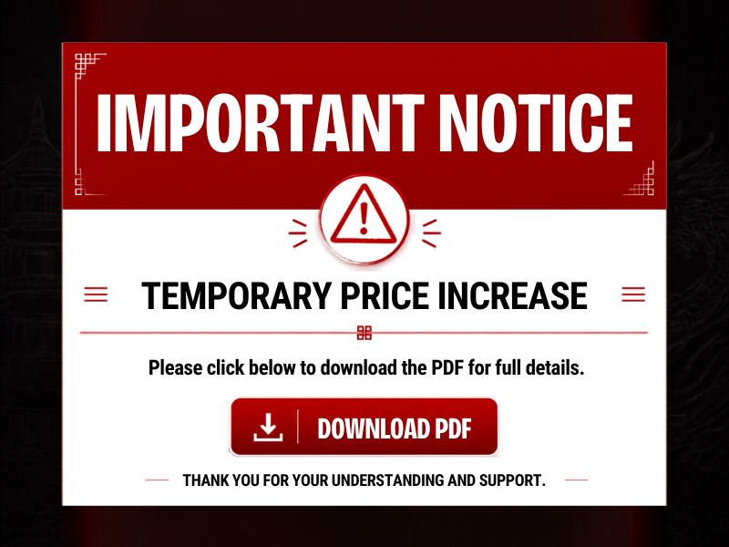 Important notice, temporary price increase
